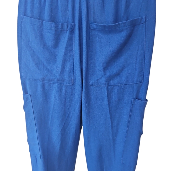 Jules&Leopard Women Casual Cargo Pants 👖 Drawstring Elastane Waist Size XS/TP - Picture 9 of 16